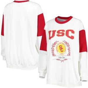 USC Women's Red and White Sweatshirt